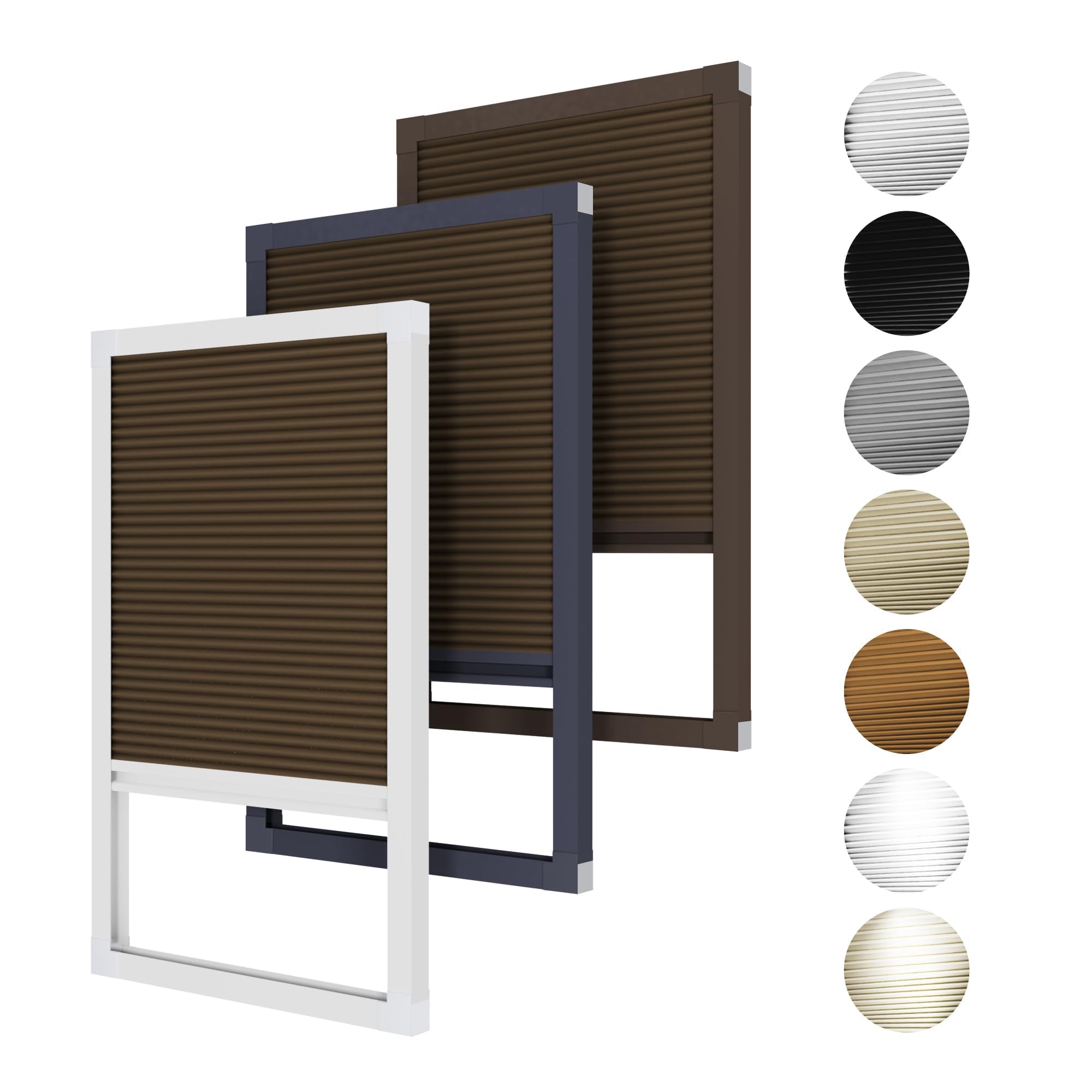 hoeflifeCellular Shades Cordless Blackout, Skylight Blinds for Windows Roof Window Shades for Home, Room Darkening Honeycomb Blinds for Doors - Custom Cut to Size(Blackout, Coffee)