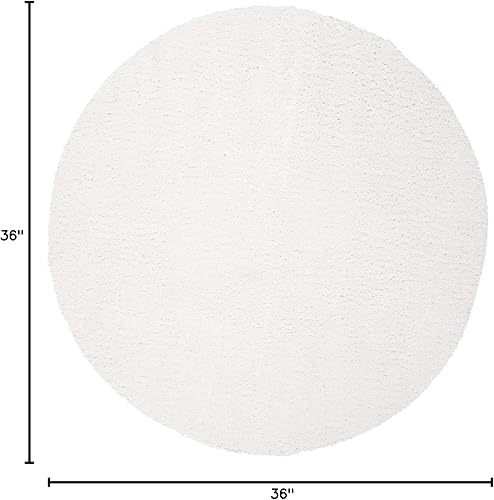 Miniatura 2 de Safavieh August Shag Collection AUG900A - Alfombra moderna o contemporánea de peluche, 10 pies x 14 pies, Polipropileno, Blanco