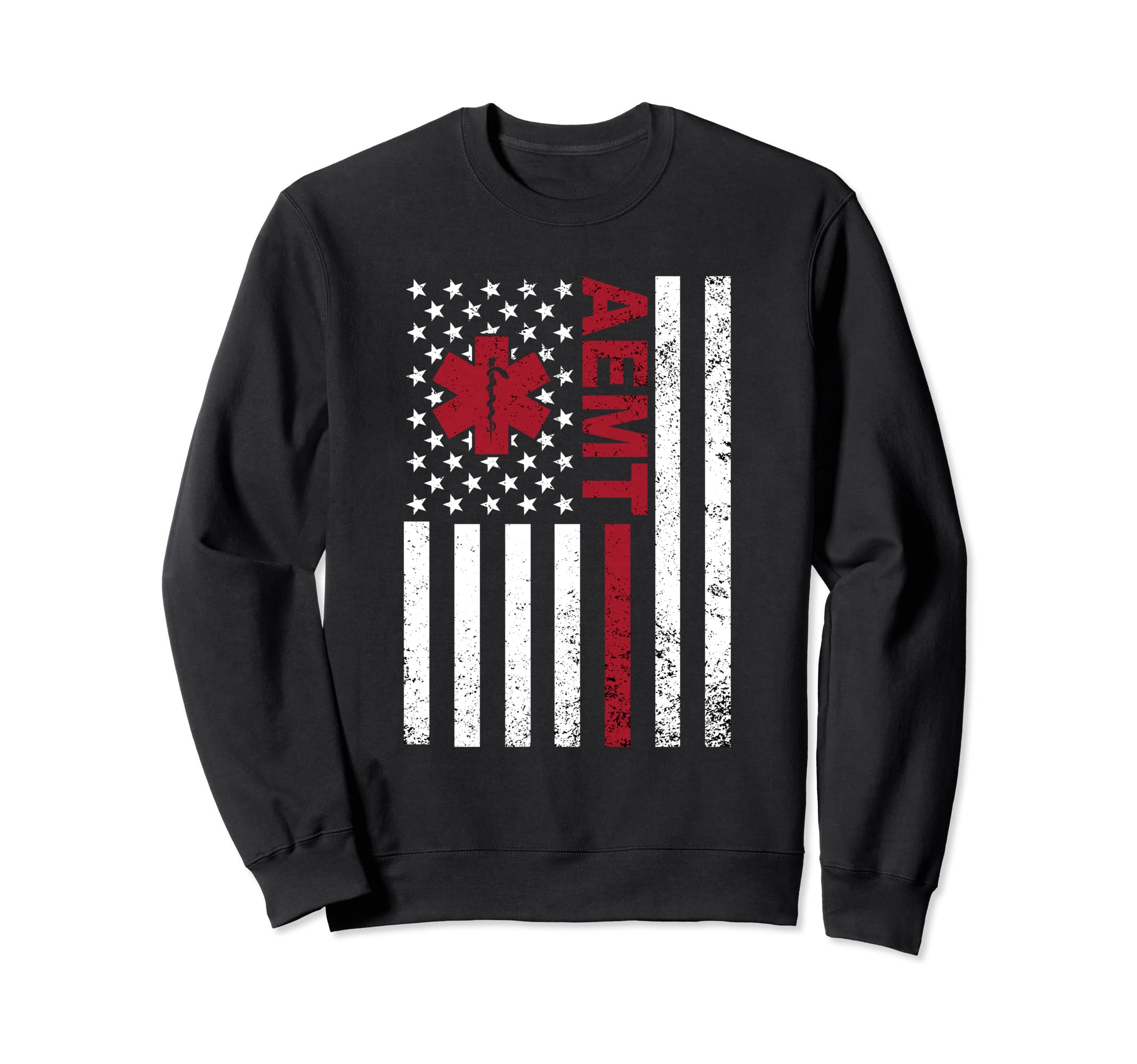 AEMT Advanced Emergency Medical Technician USA Flag Sweatshirt