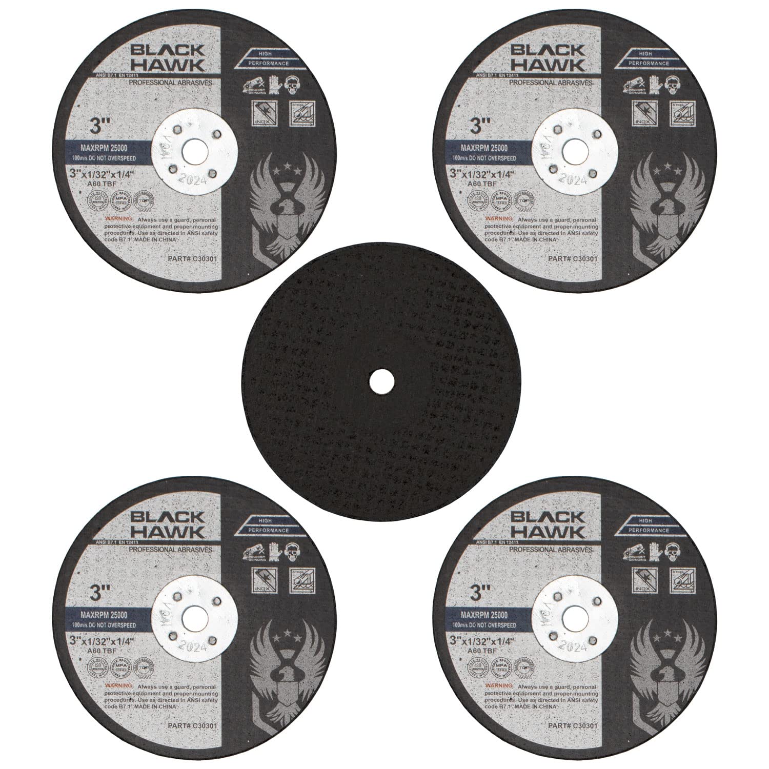 Supplying Demand Shaft Blaster SB100 C30301 Type 1 Cutting Disc 5 Pack 3 x 1/32 x 1/4 Inch