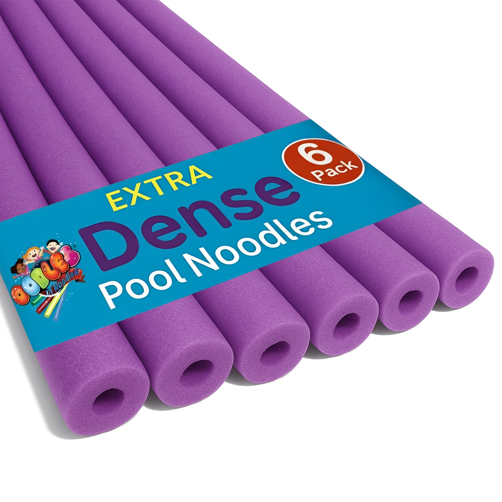 Oodles of Noodles Deluxe Foam Pool Noodles – 48” x 2.5” Hollow Core Swim Noodles – Extra Dense, Durable, Buoyant – Pool, Beach, Crafts, DIY Projects