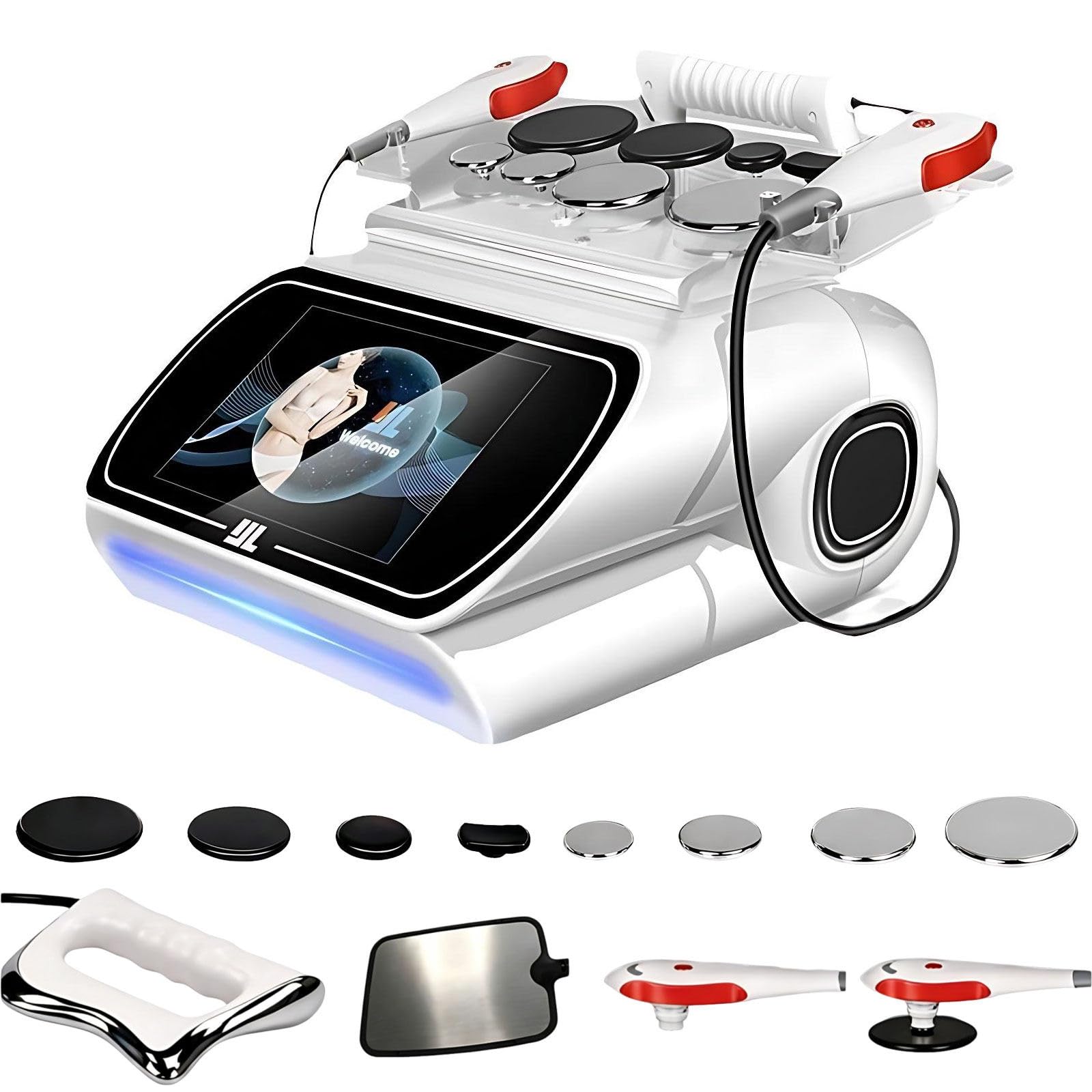 Facial Skin Tightening Device with Heat for Wrinkle Reduction White