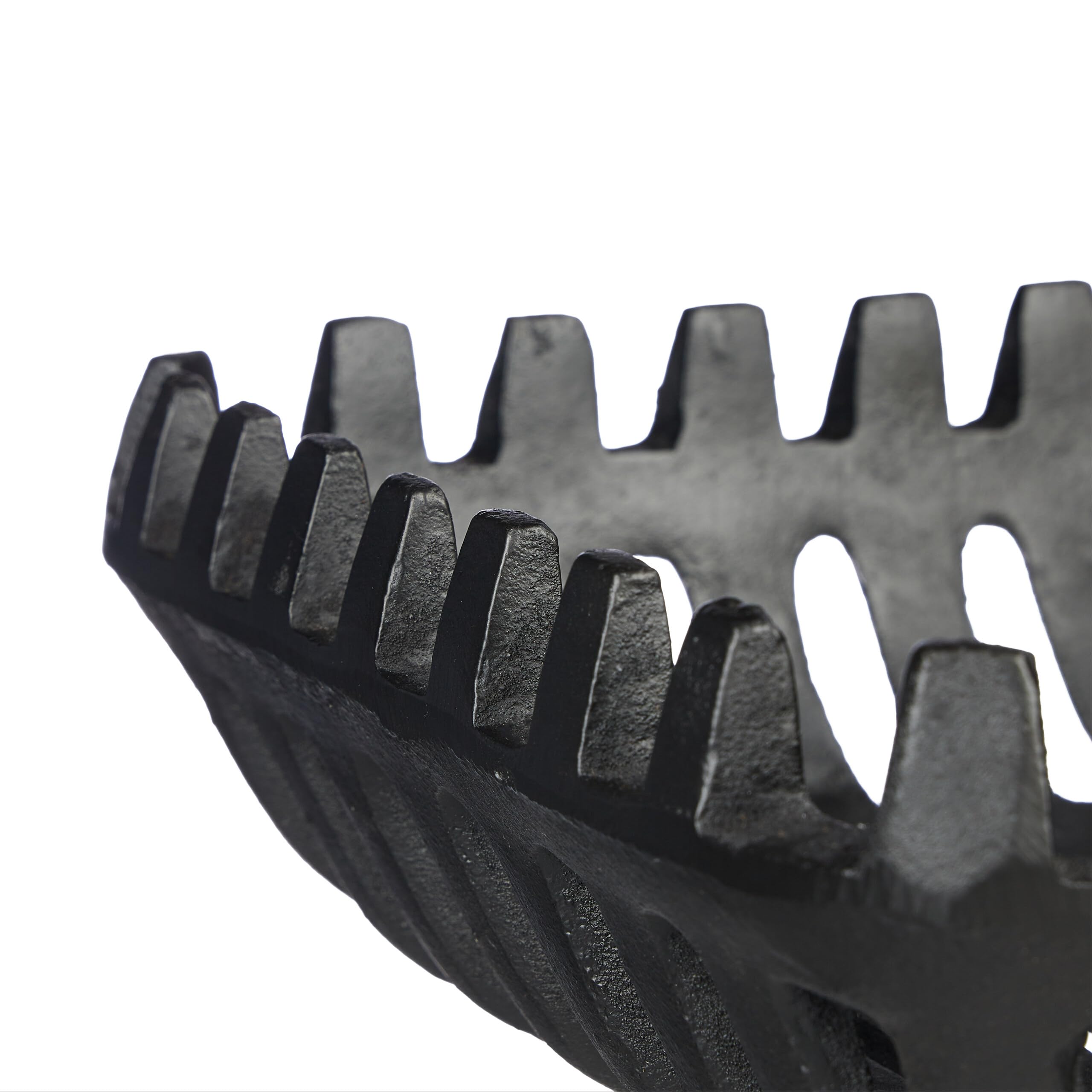 Rejilla para Chimenea Relaxdays, Fuego Bock, HBT: 18 x 46 x 31 cm, Macizo, Pesado, Hierro Fundido, Negro