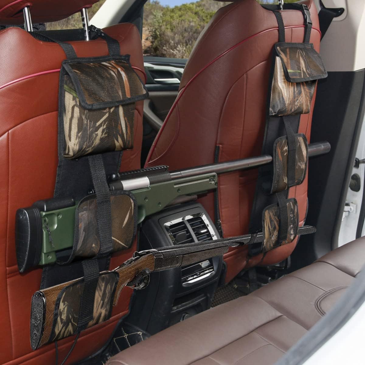 HUNTVP Car Seat Back Gun Rack Automotive Gun Racks Gun Sling Bag Organizer for Rifle Hunting : Sports & Outdoors