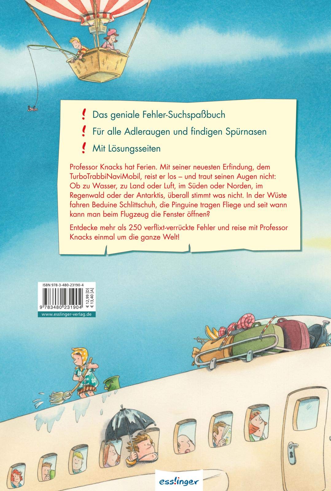 Professor Knacks' verflixt-verrückte Reise um die Welt: Ein Fehler-Suchspaßbuch | Beschäftigungsbuch