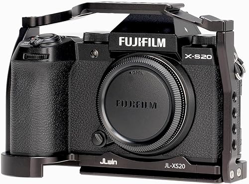 Miniatura 2 de Jaula Foto4easy xs20 para cámara Fujifilm X-S20, placa de liberación rápida para Arca-Swiss, riel NATO, orificios para tornillos de 14 y 38 pulgadas