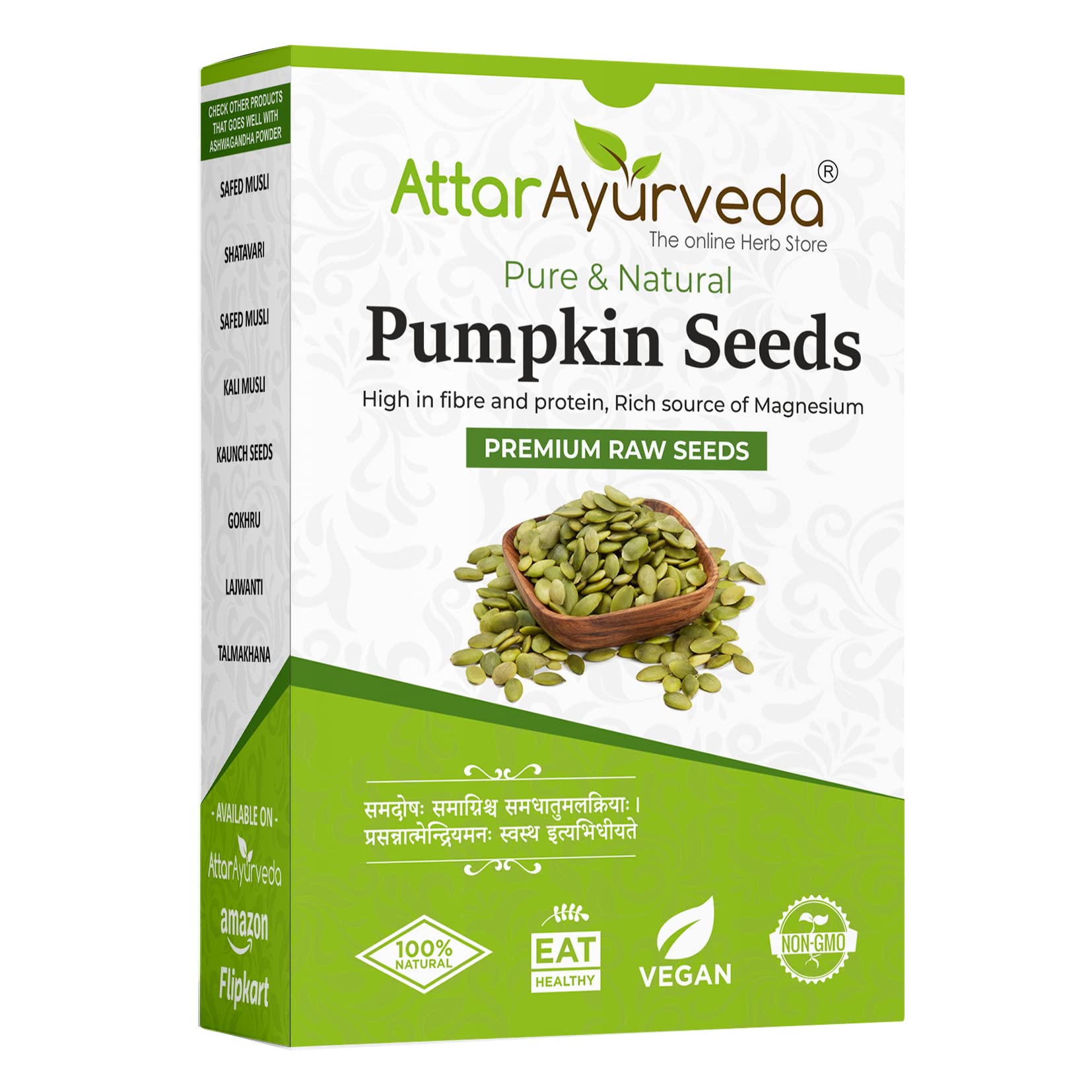 Attar Ayurveda Raw Pumpkin Seeds for Eating (250 Grams) | Protein and Fiber Rich Superfood | Unsalted, unroasted (B07SHJBMXX) Amazon Price History, Amazon Price Tracker