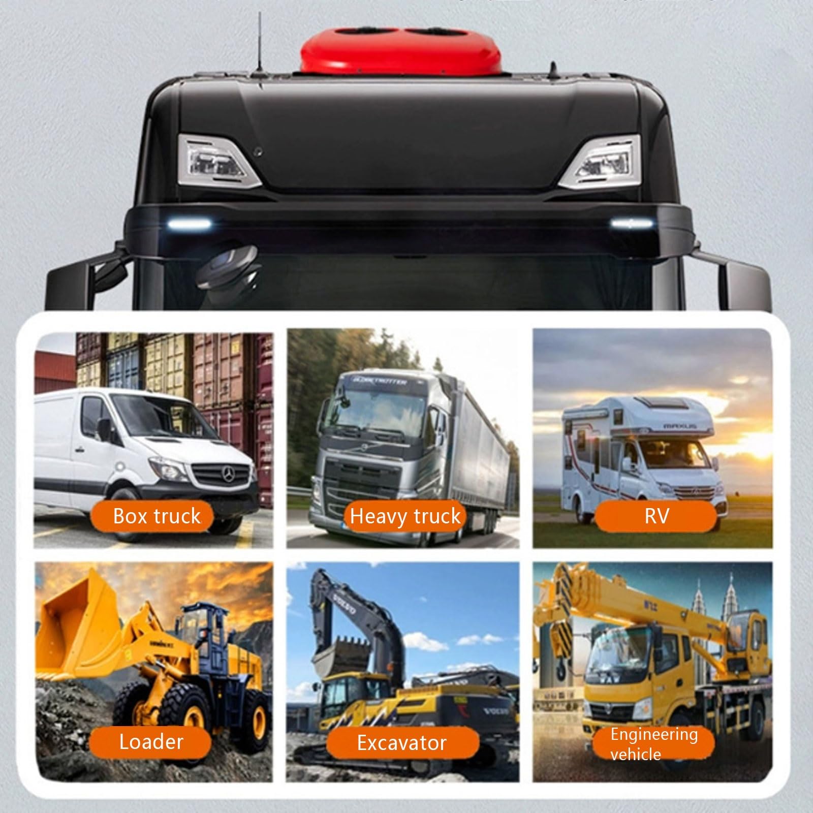 Klimatyzator dachowy 12 V do kampera, 4 duże wyloty powietrza, pilot zdalnego sterowania, zintegrowany panel sterowania, wydajne chłodzenie dla pojazdów 12 V/24 V