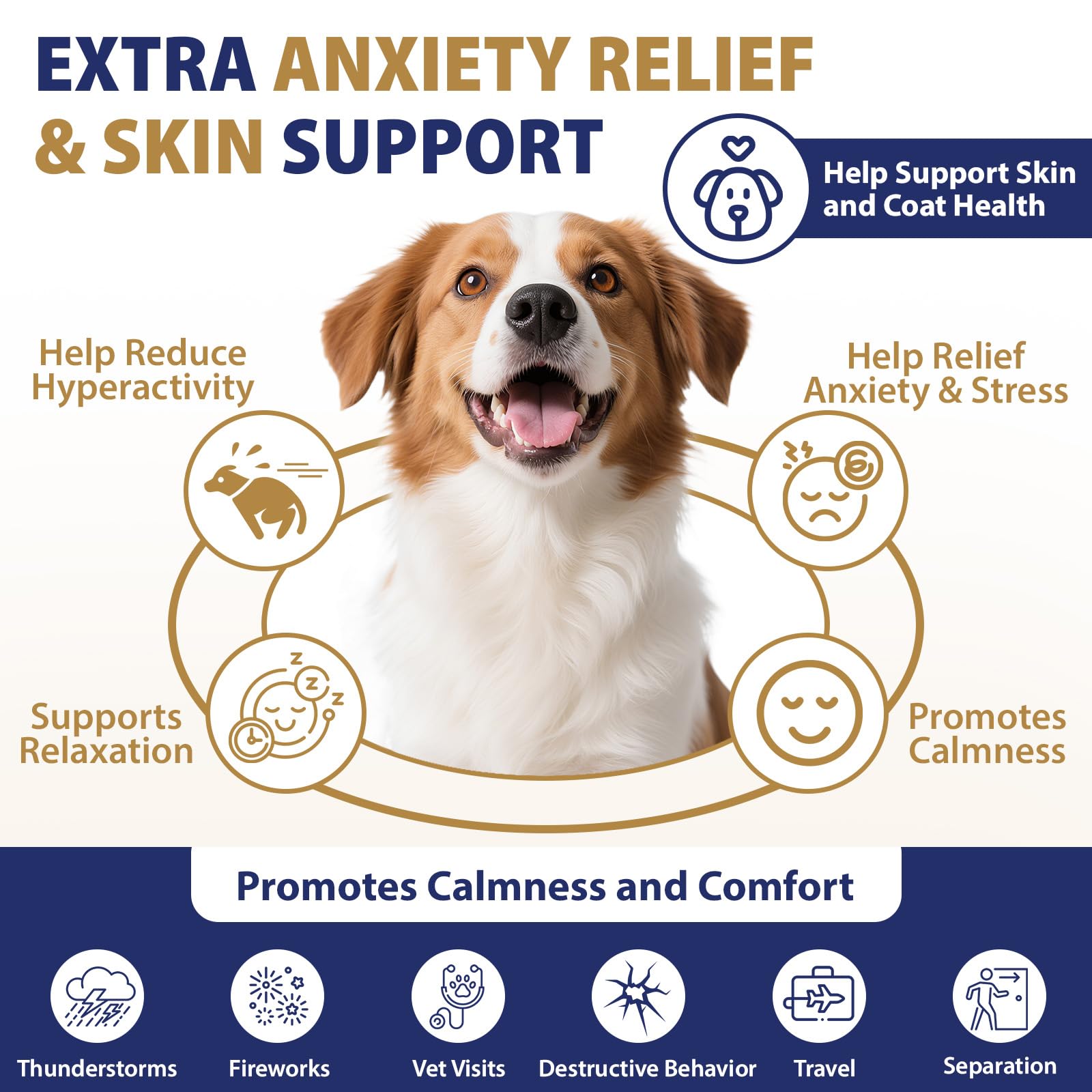 Hip and Joint Supplement for Dogs 200 Dog Calming Chews with Glucosamine, Chondroitin, Msm, Omega3, Melatonin for Senior Dogs Anxiety Pain Relief Anti Inflammatory Small/Medium/Large Dog -Chicken - image 4