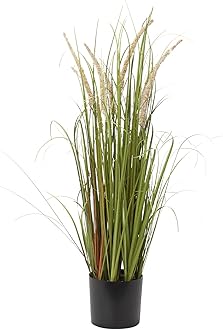 Hollyone 70CM Artificial Plant White Foxtail Pampas Grass, Plastic Plants Grass Tall Fake Plant, Large Decorative Faux Plants for Indoor Outdoor Home, Living Room, Office Decoration