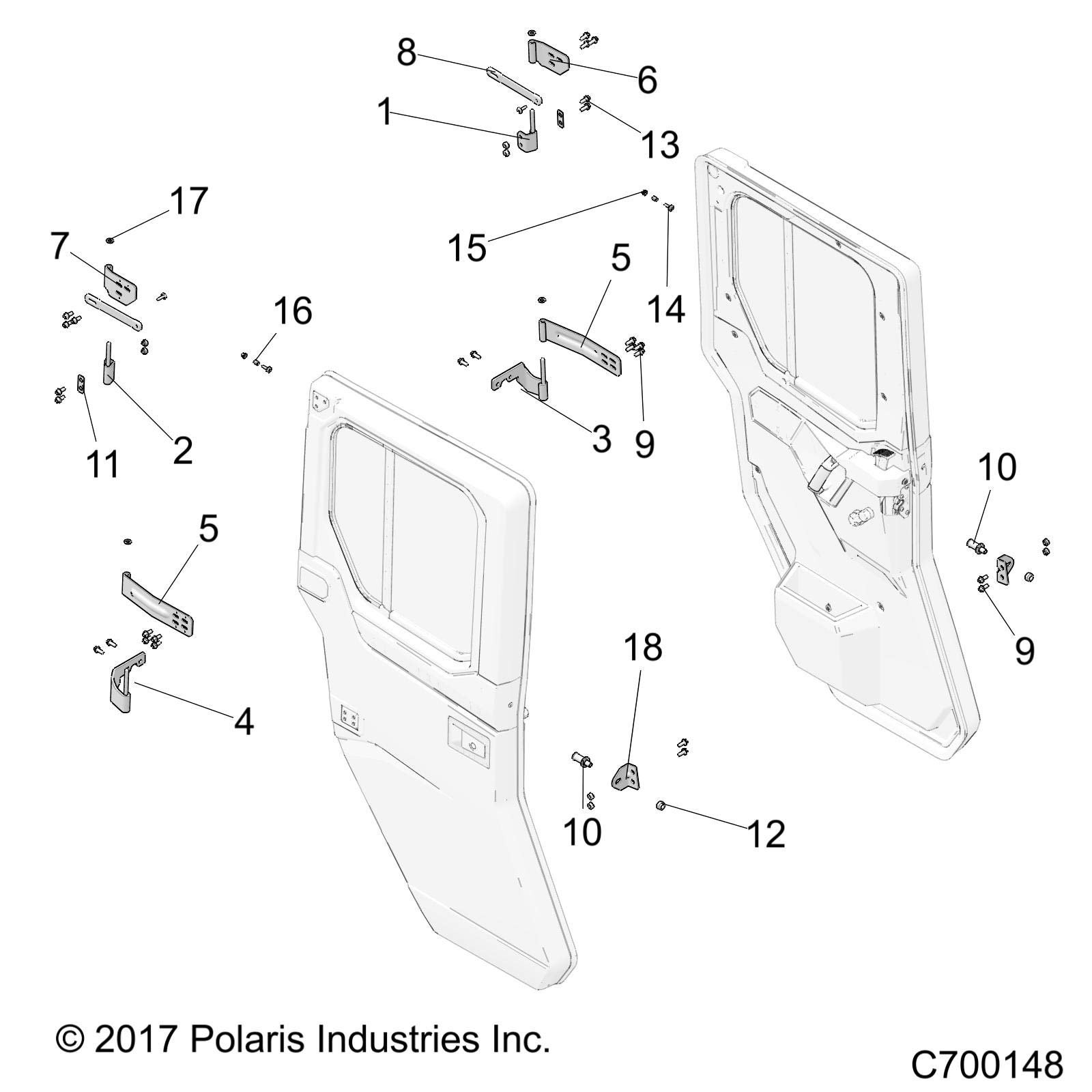 Polaris Service Door Hinge Hardware - 2207708 - Amazon.com