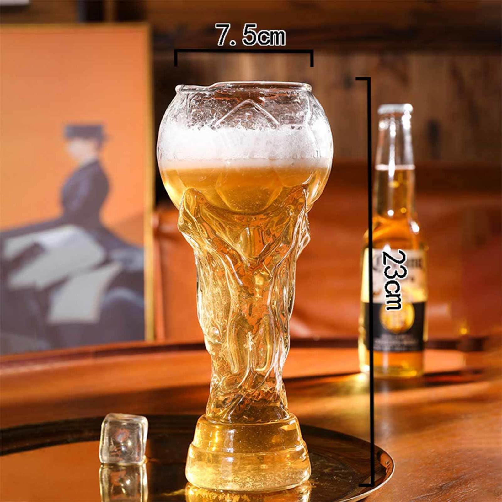 Boccali Birra per Coppa Del Mondo, 800ml Tazza Trofeo Calcio, Bicchiere Originale Birra per Birra e Cocktail