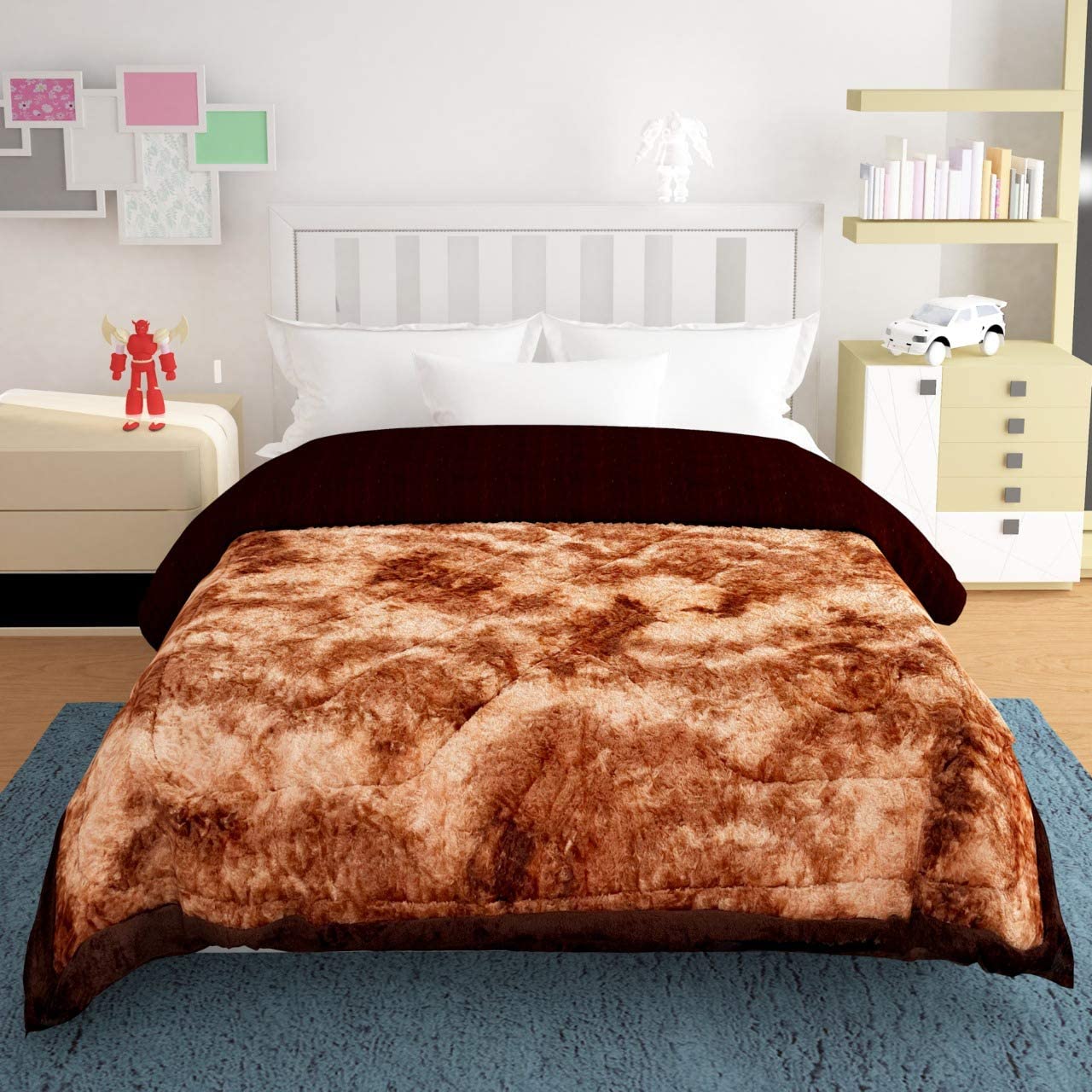 THD (Tuteja Home Decors) Soft Microfiber Winter Heavy Quilt, Double Size Blanket (Razai) - Full Size