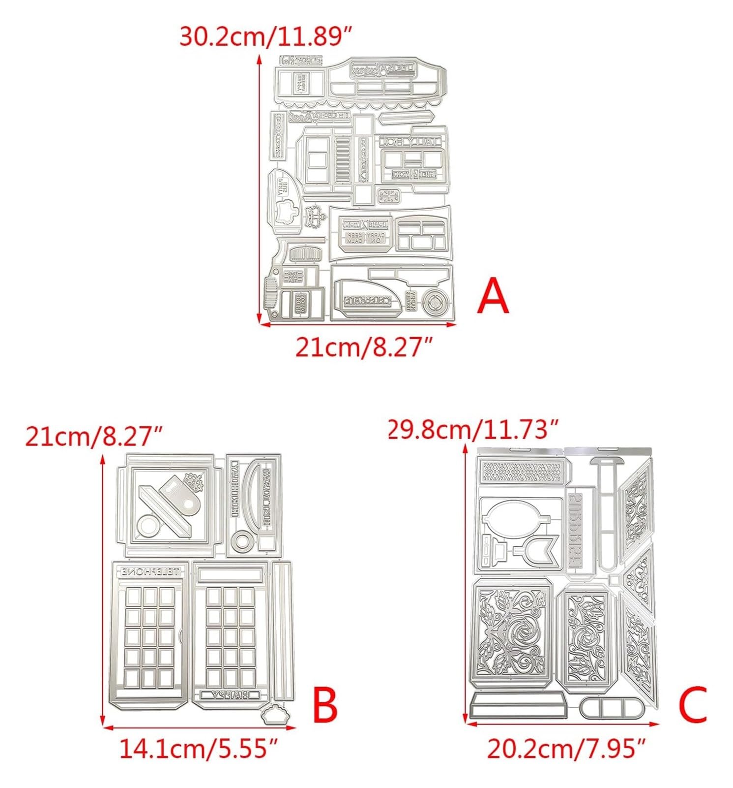 Kit de fabricación de moldes de bricolaje, troqueles de corte de autobús, troqueles de corte de metal, plantilla de álbumes de recortes, troqueles de troquelado de tarjetas, grabado en relieve, álbum
