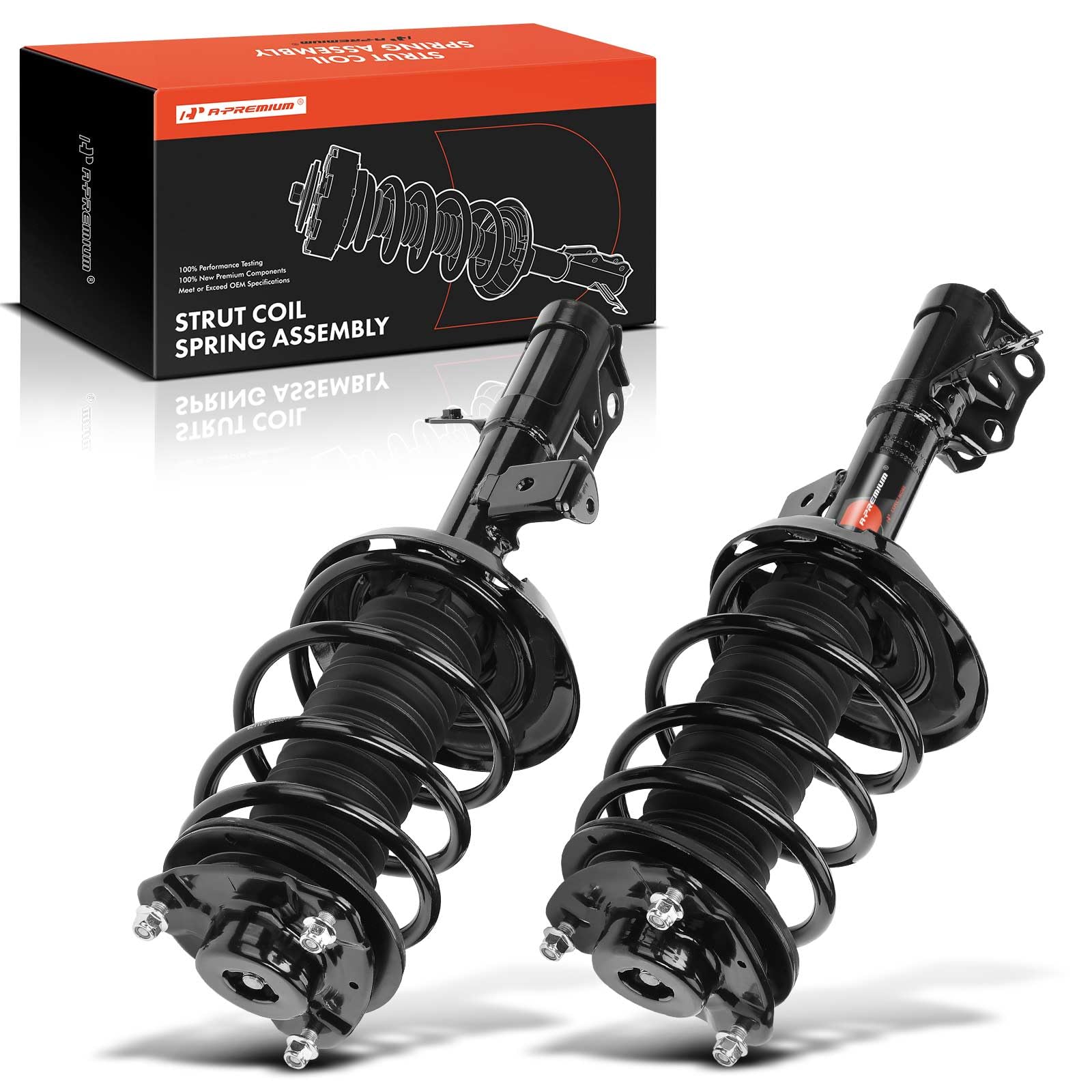 A-Premium Front Pair (2) Complete Strut and Coil Spring Assembly Compatible with Toyota Camry 2018-2023, Driver and Passenger Side