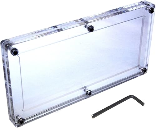 Acrílico solo banco banco marco plástico titular de dinero moneda pantalla dólar Bill losa caso