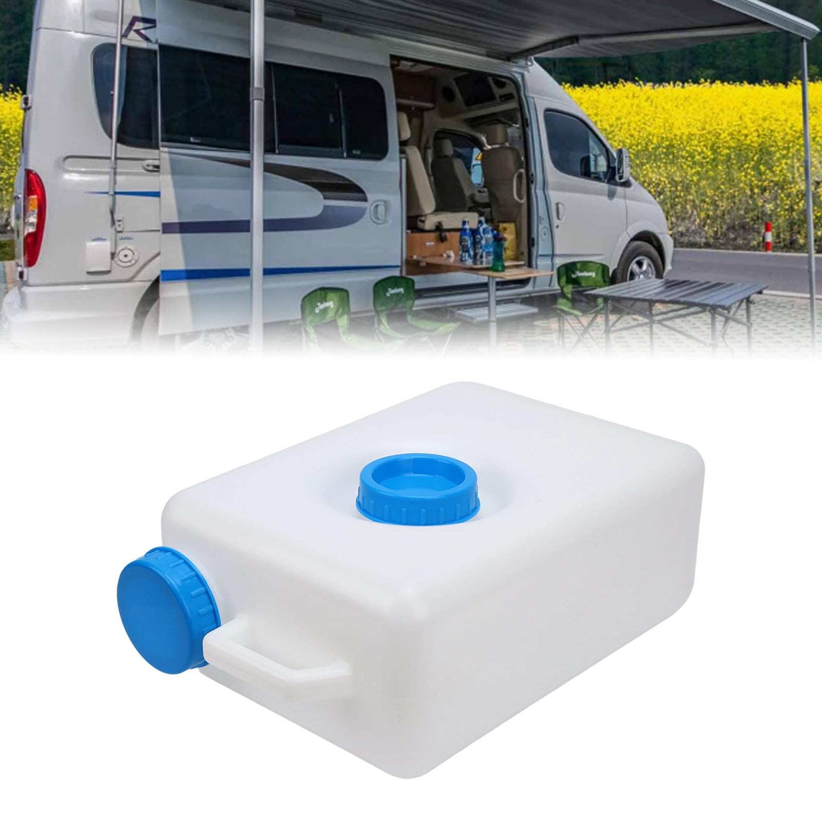 Asixxsix 5-Gallonen-Frischwassertank für Wohnmobile, Lebensmittelechter LLDPE-Wasserspeicherbehälter Zum Trinken, Kochen, Reinigen, Duschen, für Wohnmobile, Anhänger,