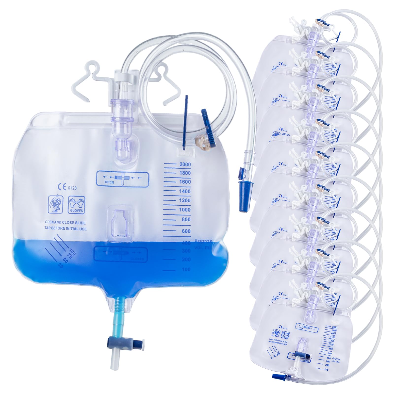 YOOGUSTO Urinary Drainage Bag with Anti-Reflux Chamber, Urine Bag with 2000ml Volume 48