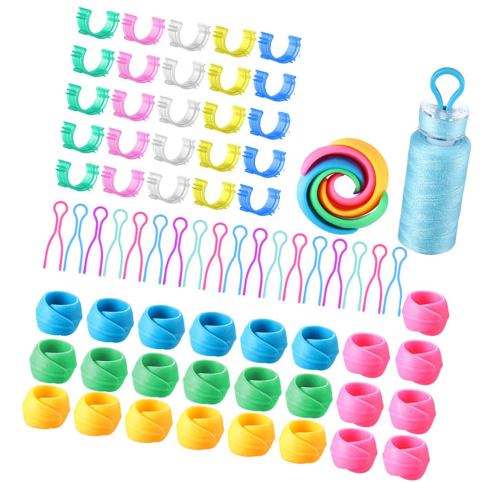 Msioytog Thread Spool Clamps Set Anti Slip Spools Holder Clip Bobbin Organiser Clip for Sewing Crafting Supplies Sewing Set