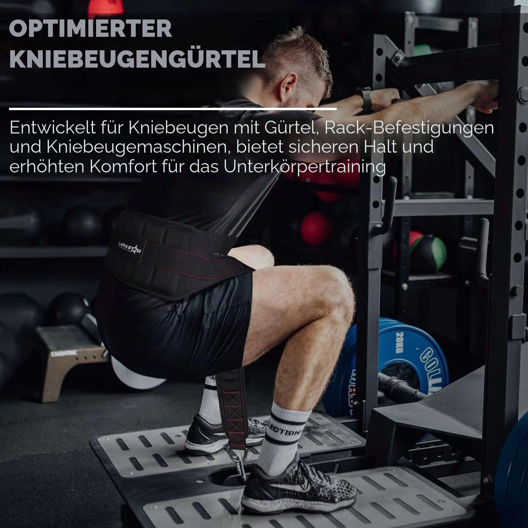 Belt for Belt Squat Dip Belt Weighted Pull Up, Heavy Duty with Structured Back Support and Squat Machine Compatible