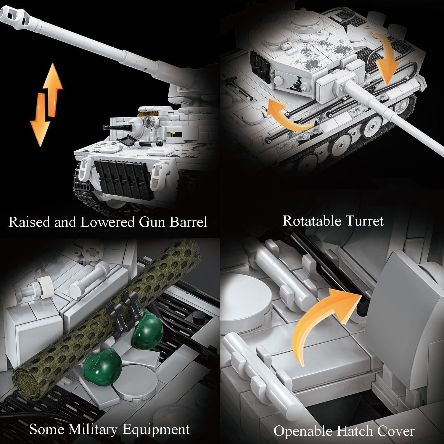 Amazon.com: Jeamoc WW2 Heavy Military Tiger Tank Building Block