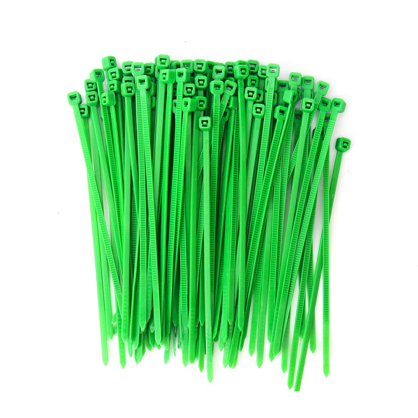 ILT RETAIL -(pack of 100) Heavy Duty Industrial Grade Self Locking Cable Zip Ties (Green, 2.5mmX100mm)