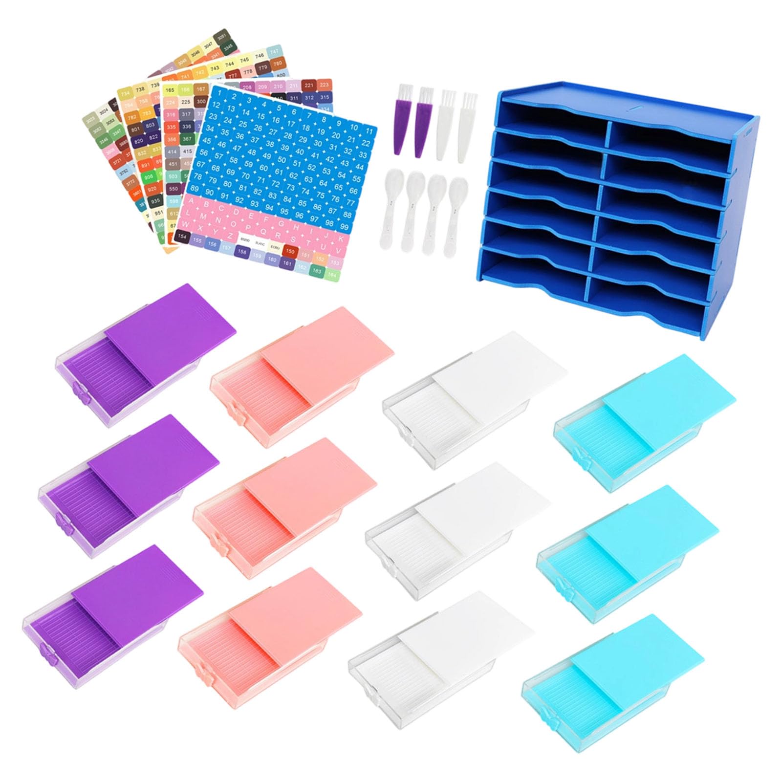 Professional Craft Tool Storage Drawer Includes Beads Sorting Tray 12-Compartment Organiser for Beginners PVC Drawers PVC Storage