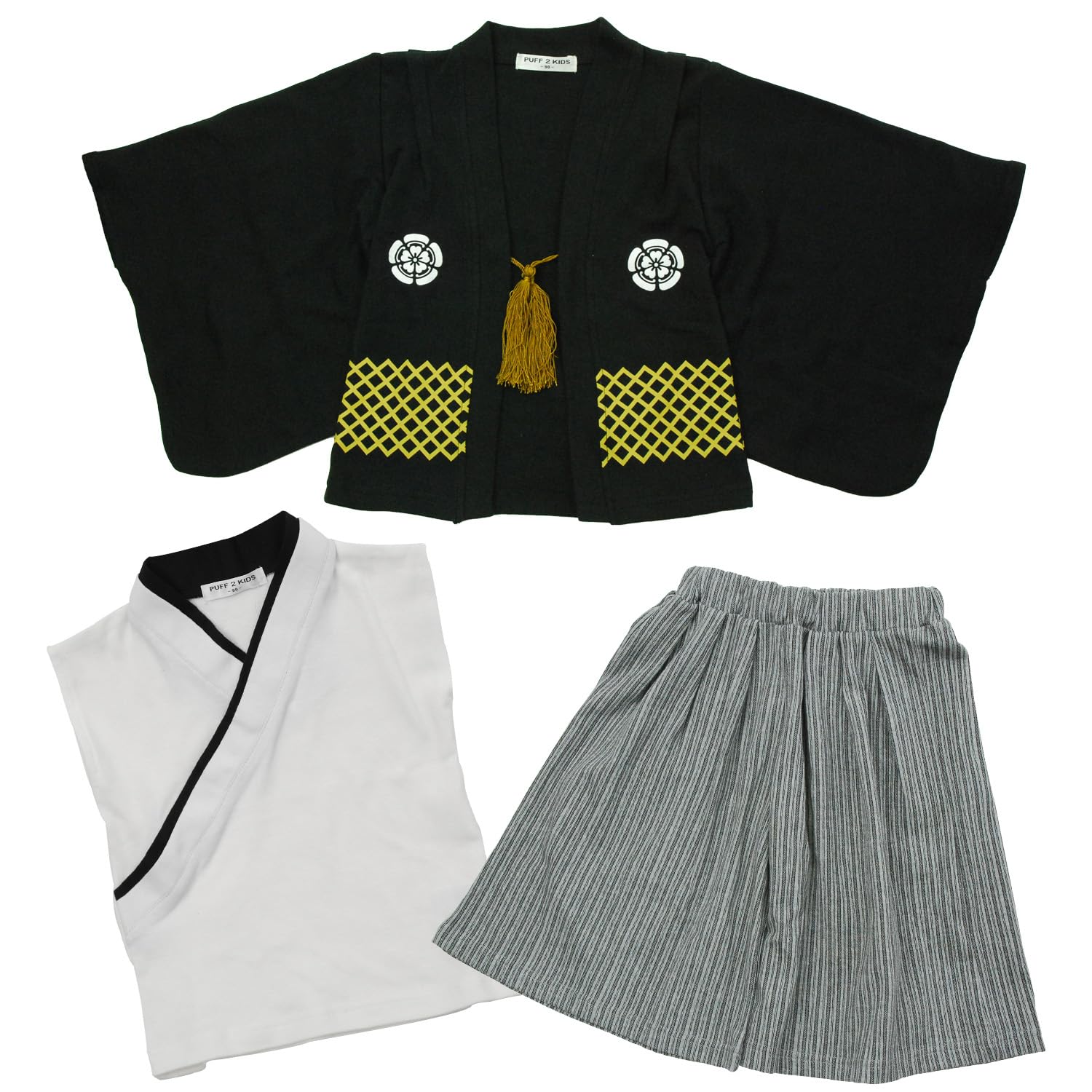 Dzieci Hakama Styl Kimono Styl Chłopiec Zestaw Japoński Formalny Strój Urodzinowy Halloween Strój Dziecięcy Strój samuraja Cosplay Kid