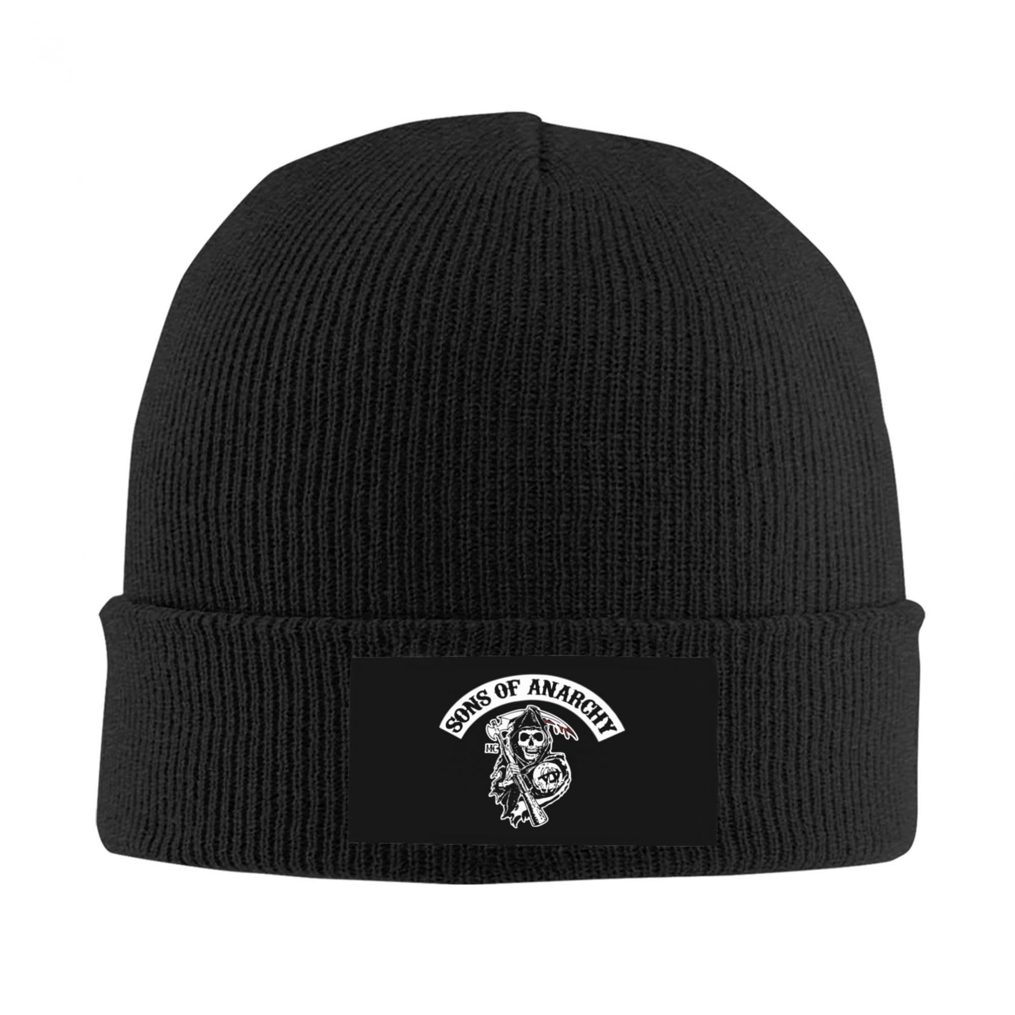 KESATUOT Unisex Anarchy TV Series Sons Beanies for Men Women Stretchy Knit Beanie Hats Men's Warm Winter Hats