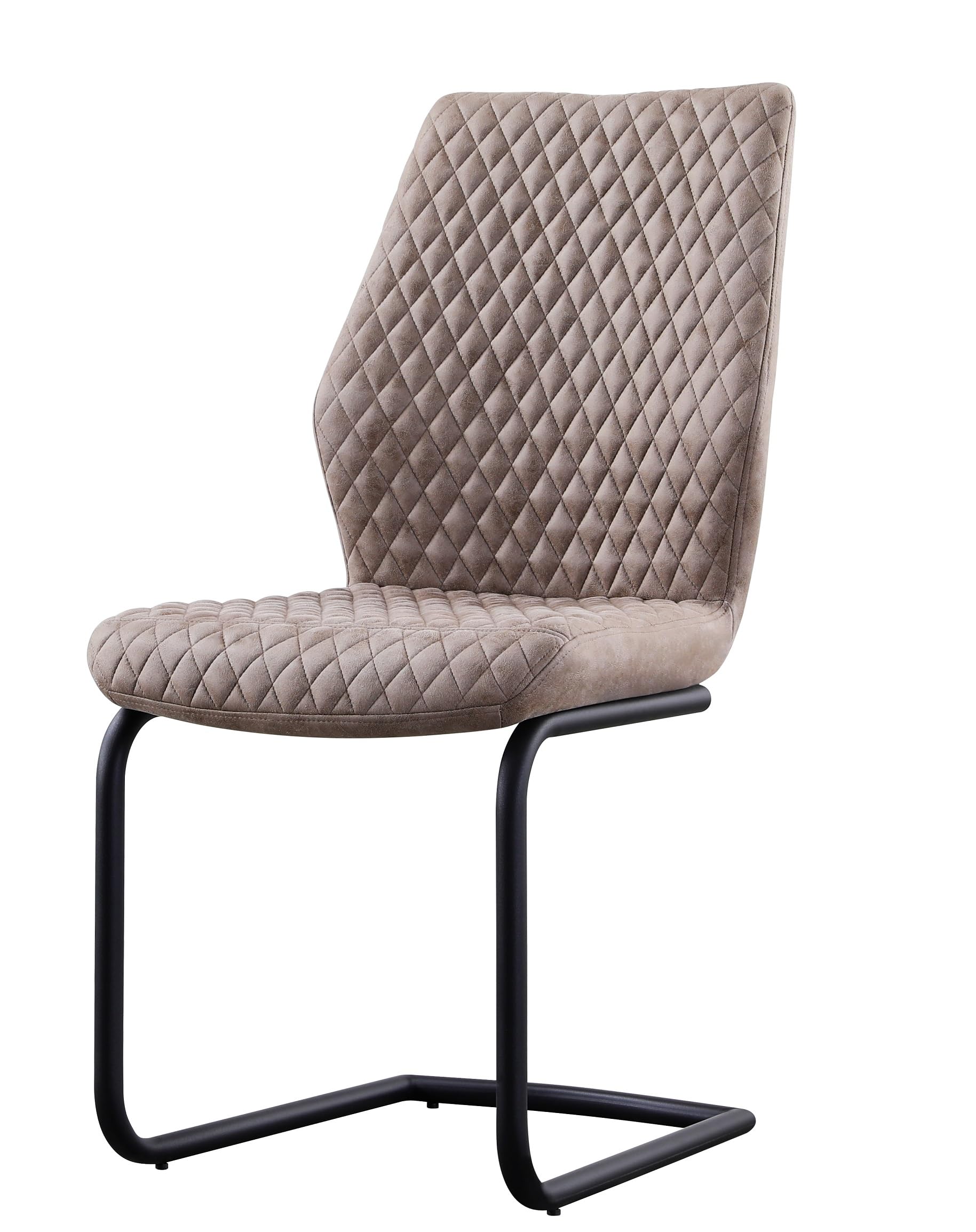 ROYALE COMFORT Turin Industrial Style Solid Wood Dining Table with Chairs Metal Farmhouse Dark Dining Set (Set of 2 Dining Chairs)