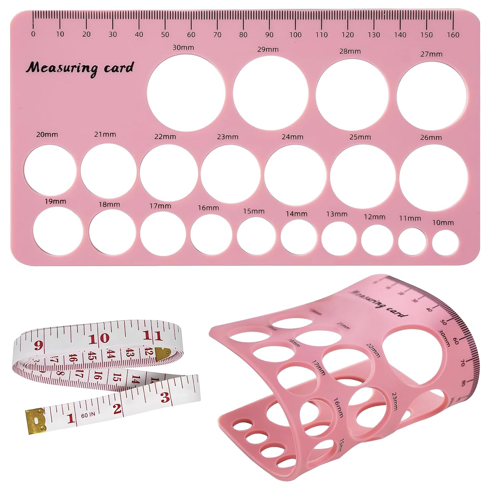 Nipple Rulers, Flange Inserts Sizing Measurement Tool for Breast Pump, Soft Silicone Flange Size Measure, Nipple Measuring for New Mums/Women