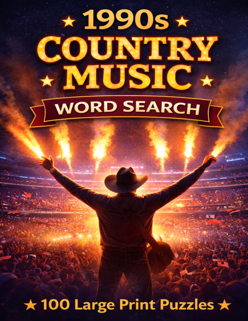 1990s Country Music Word Search: 100 Large Print Puzzles Featuring the Artists, Songs, and Stories That Defined a Decade (The Music Collection)