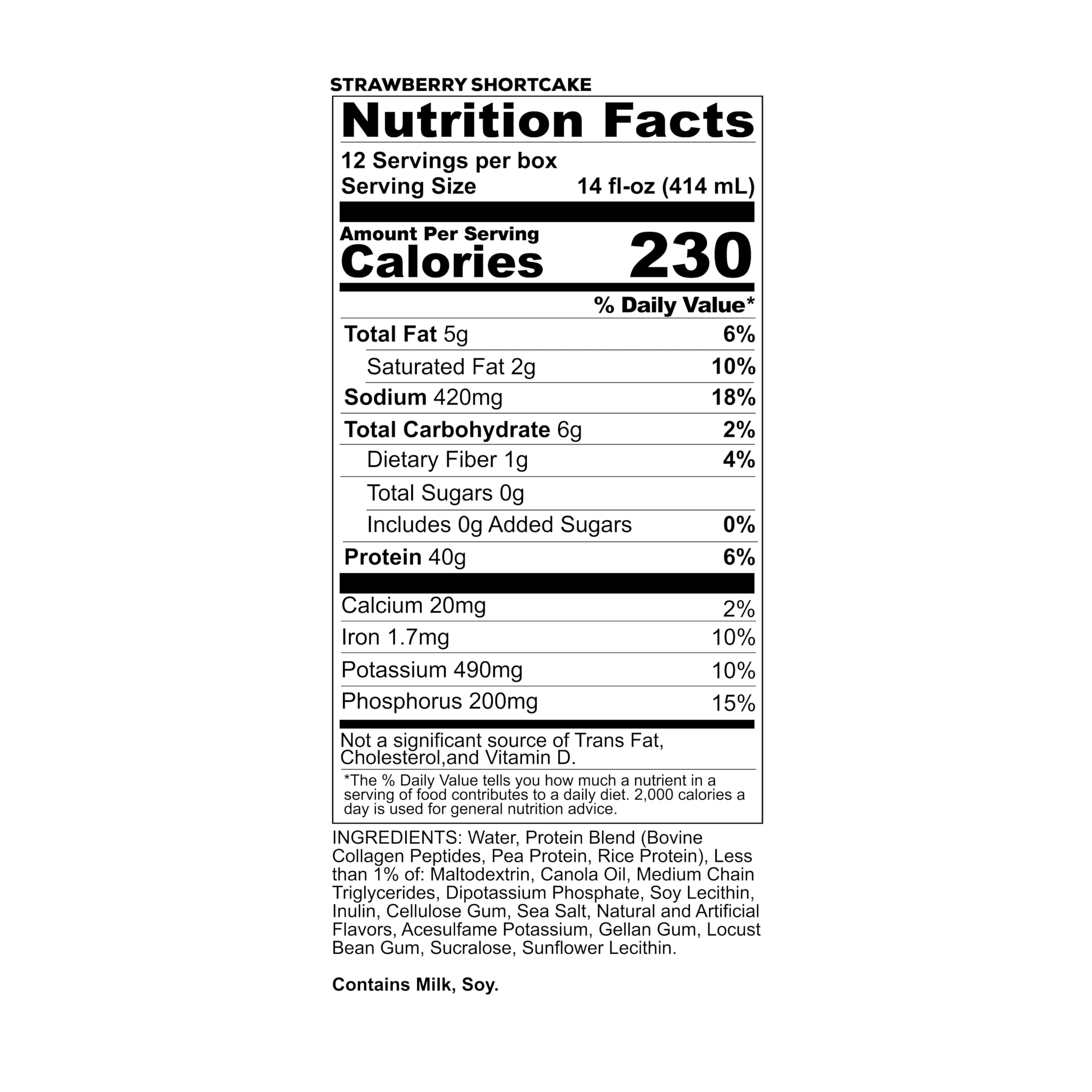 REDCON1 MRE RTD Protein Shake | Strawberry Shortcake | Lactose Free, 40g Protein - 12 Pack, 14 oz — Amazon image 2