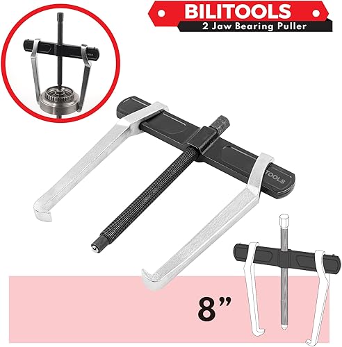 Miniatura 2 de BILITOOLS Extractor de engranajes de 2 mordazas de 8 pulgadas, externo interno para la extracción de poleas volantes rodamientos y engranajes