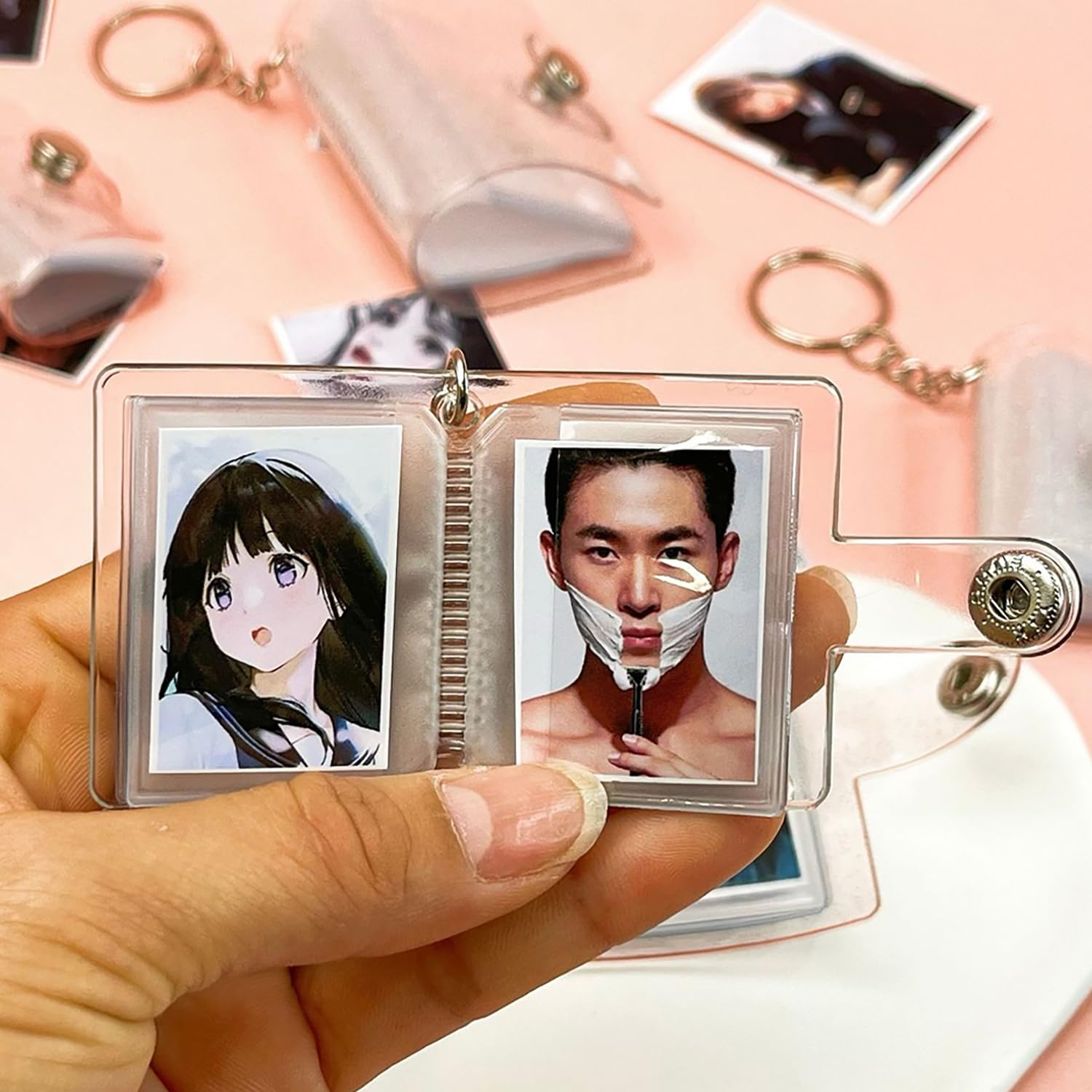 Amazon.co.jp: ミニキーホルダー2個パック、20ポケット付き2インチ