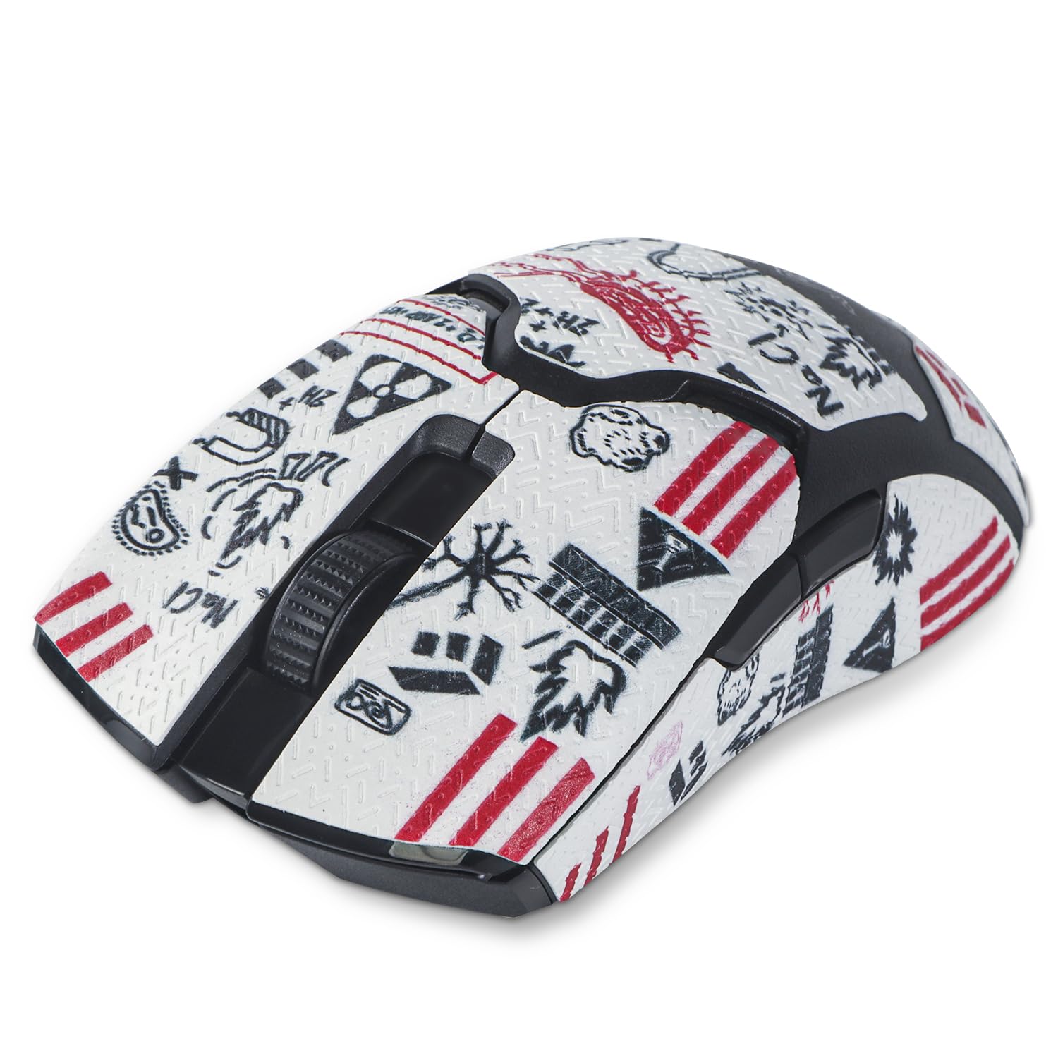 immoenuc Mouse Grip Tape Stickers for Razer Viper V2 Pro Mouse Anti Slip Skin Self-Adhesive,Pre-Cut,Sweat-Resistant Game Mouse Accessories(White)