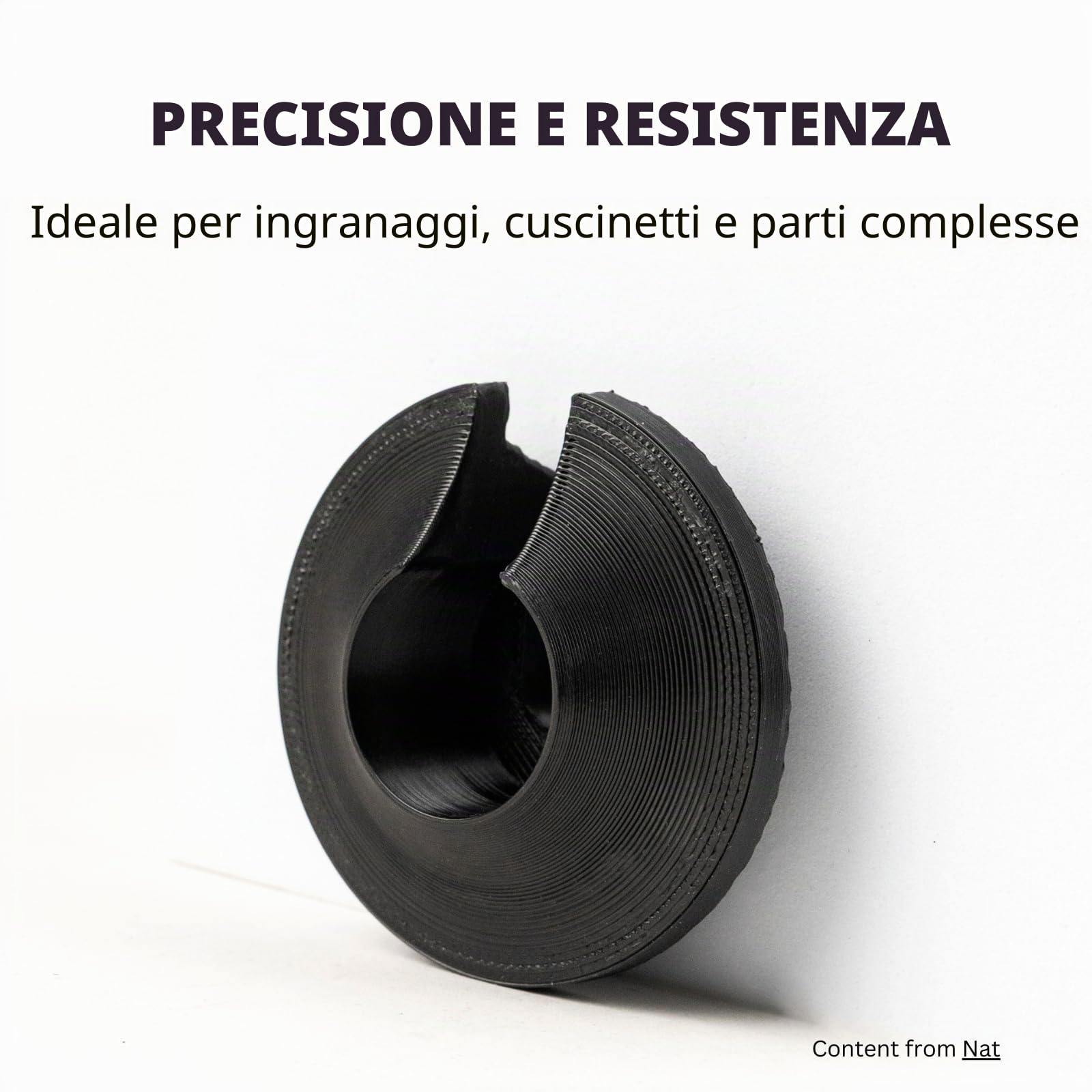 Siraya Tech Fibreheart PPA Filamento 3D (Nero, 1 kg) | Alte prestazioni Polyphthalamide Nylon, Resistenza estrema & Resistenza termica