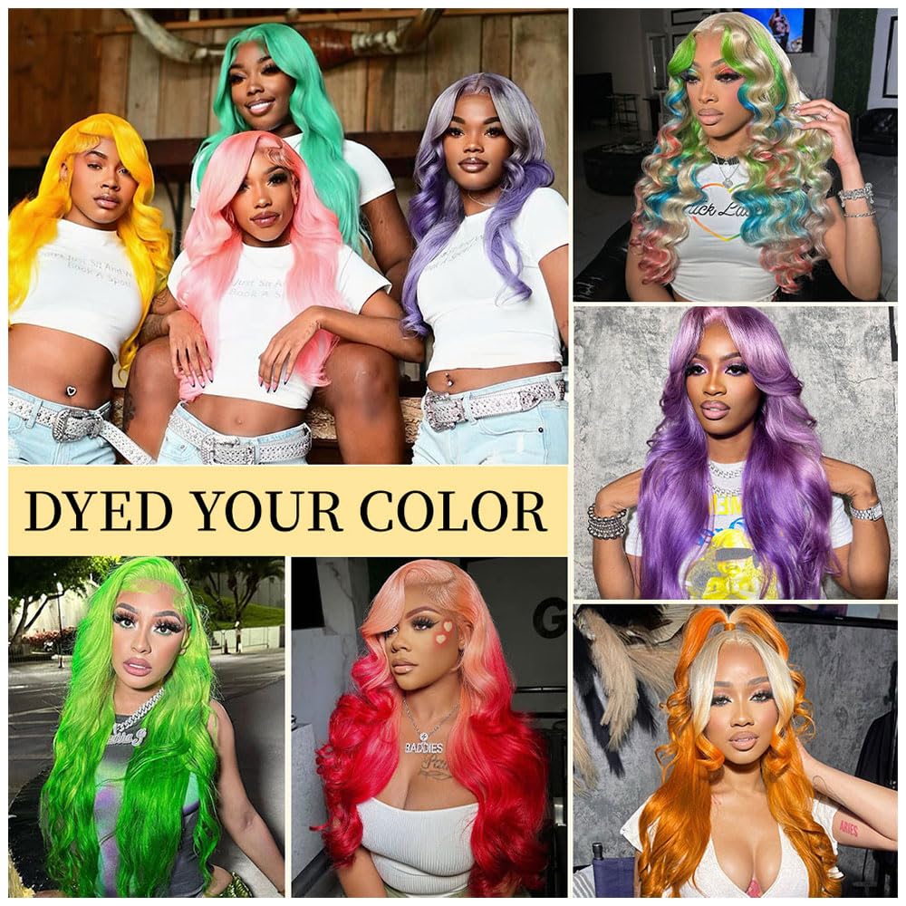 613 13x6 Lace Front Wig Human Hair 30 Inch 100% Real Blonde Wig Human Hair Body Wave HD Lace Front Wigs Human Hair 200 Density Easily Stained No Tangle Minimal Shedding Longer Life