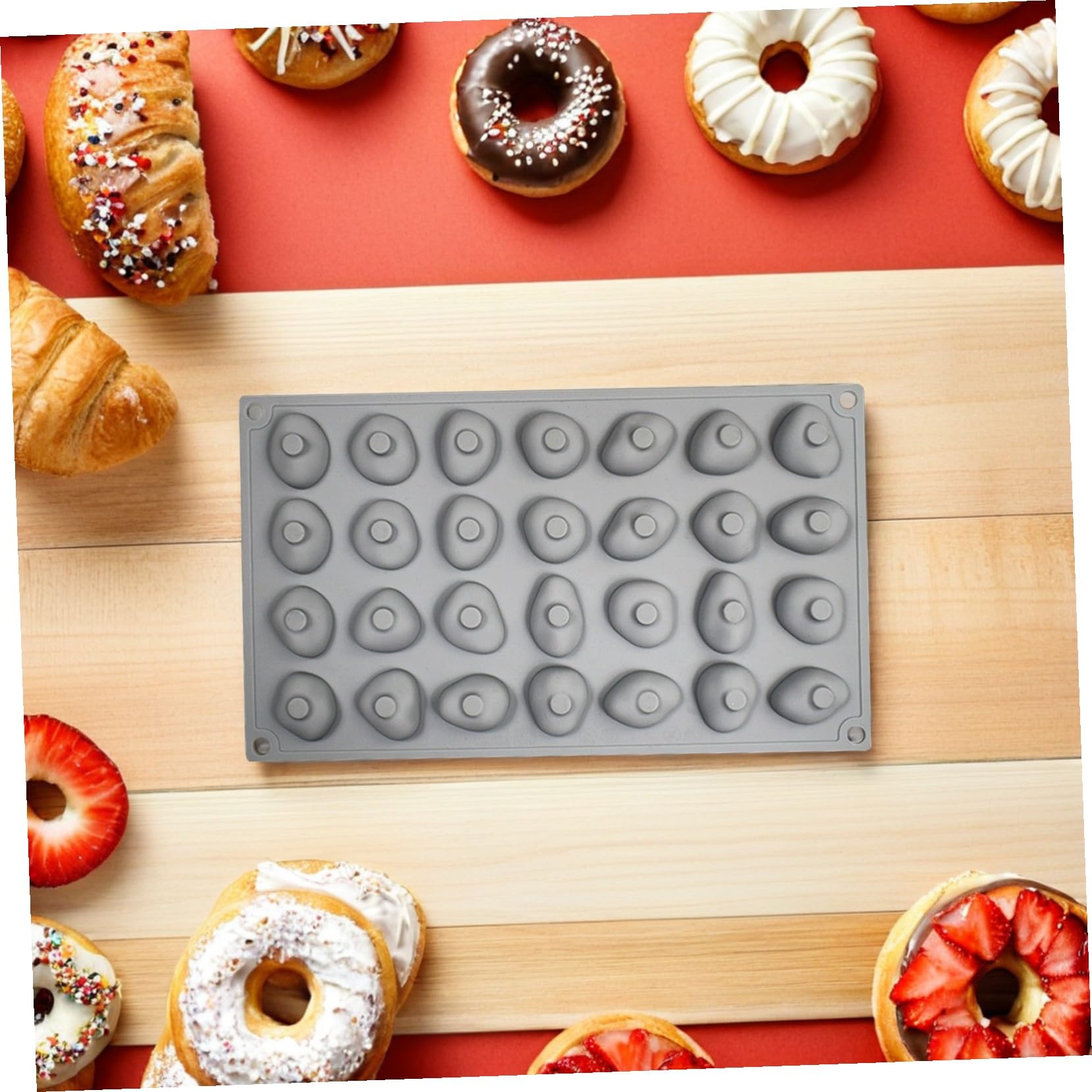 2pezzi Stampo in Silicone per Cioccolato Cavità Forme di Pietra Antiaderente per Mousse al Cioccolato Tartufi Biscotti e Dolci