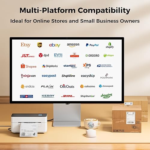 Miniatura 4 de SVANTTO Bluetooth Thermal Shipping Label Printer 4x6, Compatible with Windows/Mac/Android/iOS, High-Speed 4x6 Label Printer for USPS, UPS, Ebay,