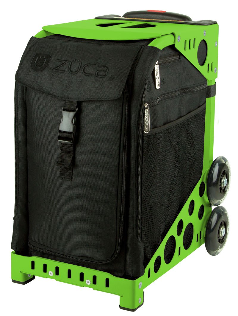 ZUCA Bag Stealth Insert & Green Frame w/ Flashing Wheels