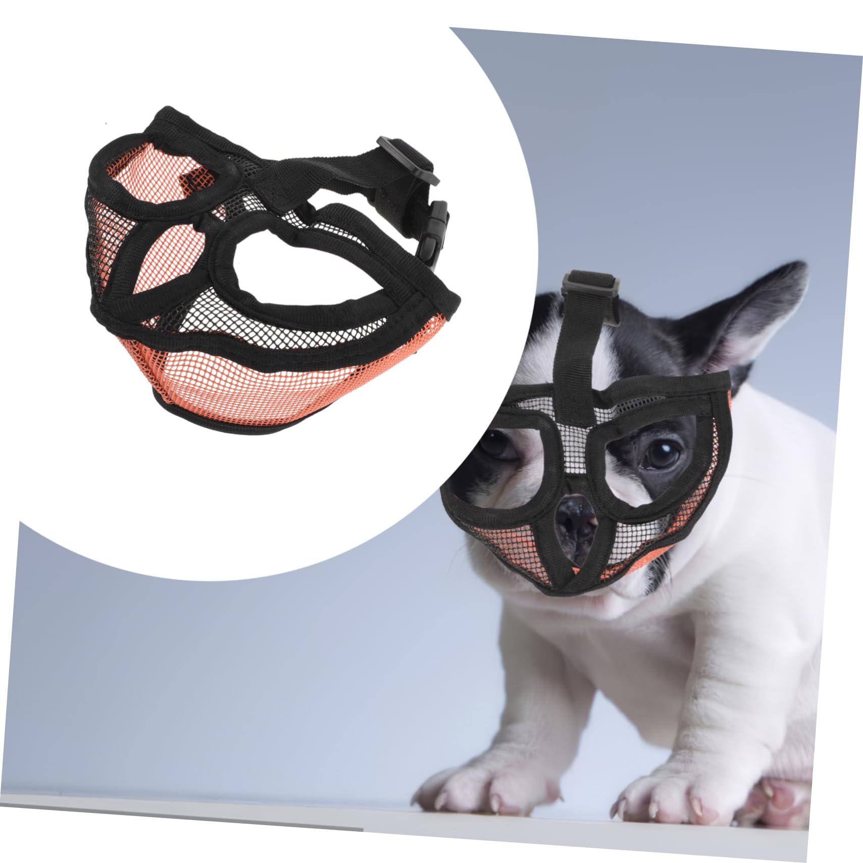 Toddmomy 4pièces Muselière Réglable Maille Respirante pour Bulldog Bouche pour Chiens Confortable Et Pratique Idéale pour Promenades Extérieur