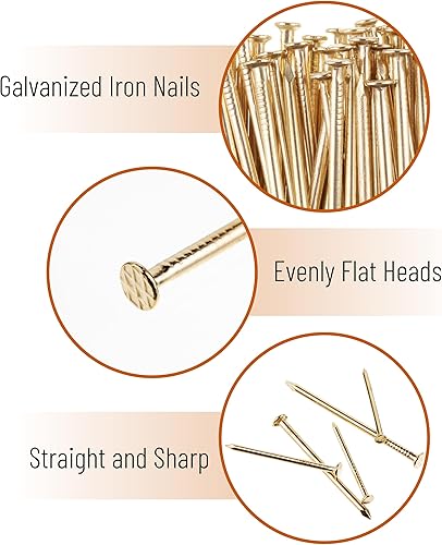 Miniatura 34 de Mr. Pen - Kit surtido de uñas, 600 unidades, 4 tamaños, plateadas, uñas pequeñas para colgar imágenes, uñas de acabado Plateado