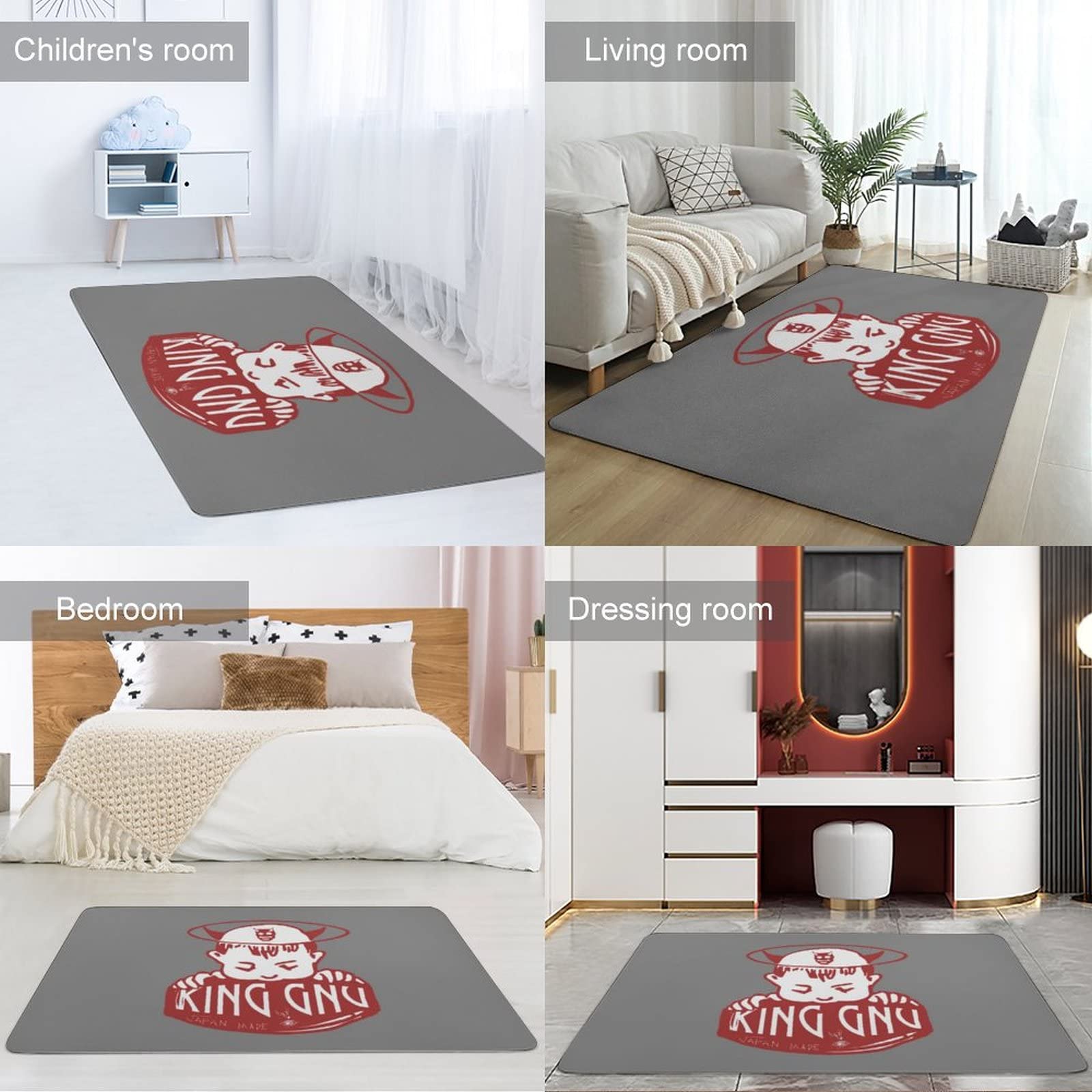 Amazon | King Gnu キングヌー ラグ カーペット 洗える ラグマット