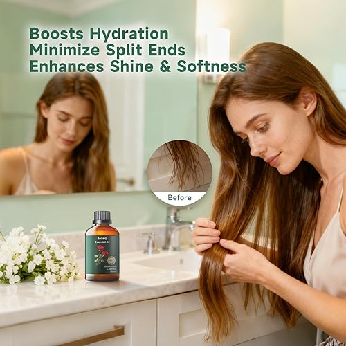 Miniatura 5 de Aceite esencial Pure Rose para difusor de junco, aromaterapia, piel, cabello, relajación nocturna y niebla de almohada, aroma floral natural