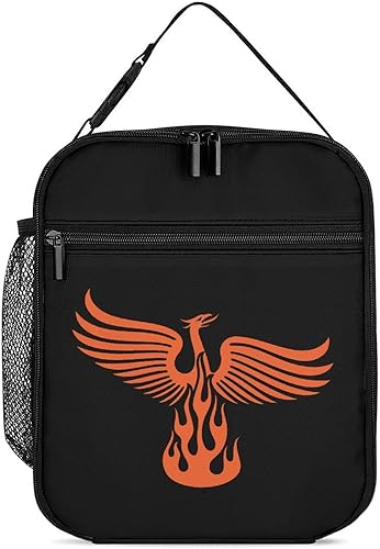Phoenix Fire Bird Insulated Lunch Bag for Women Men Reusable Lunch Box Tote Bag for Work Travel