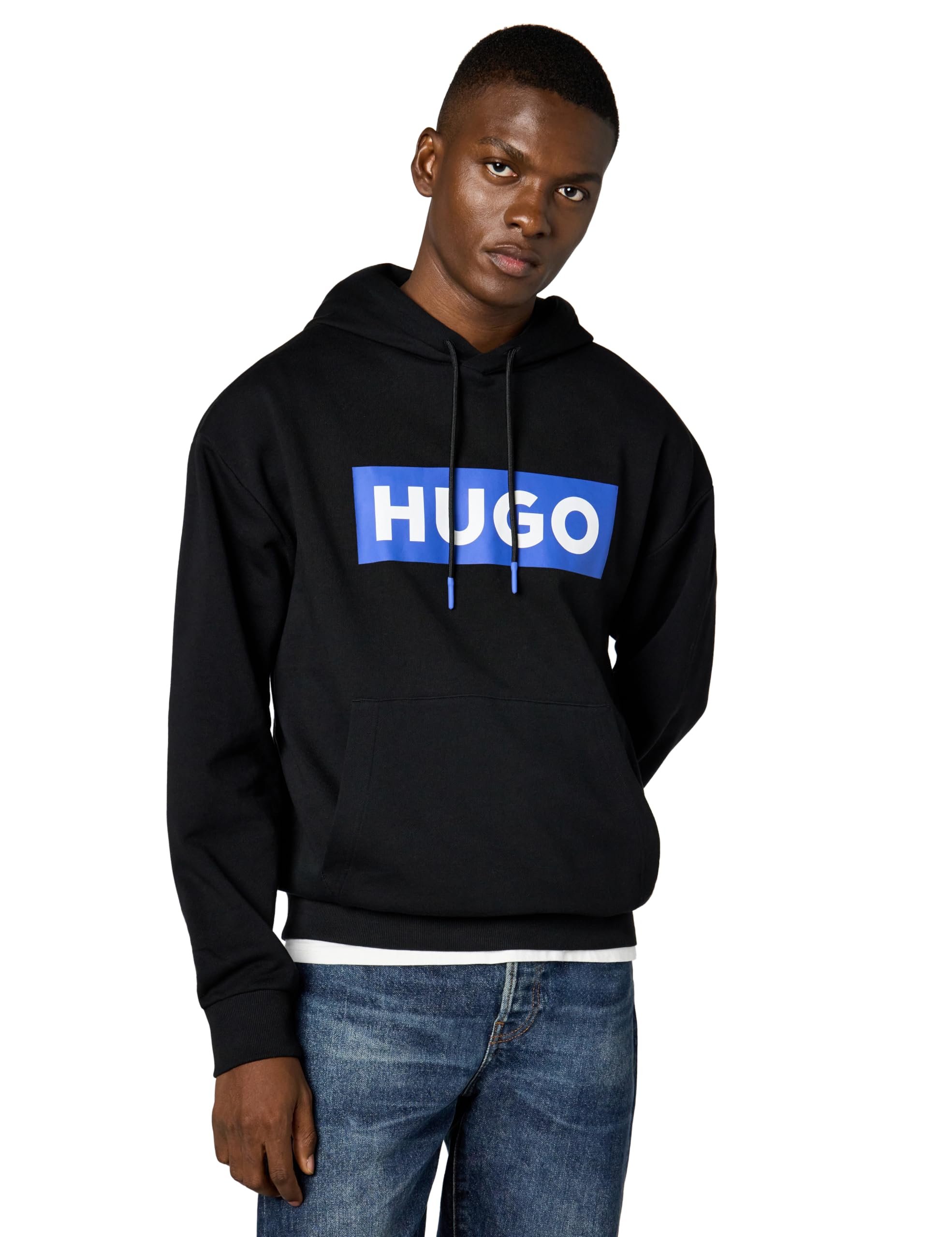 

                                                    HUGO Logo Stripe Cotton Hooded Sweatshirt black pe
