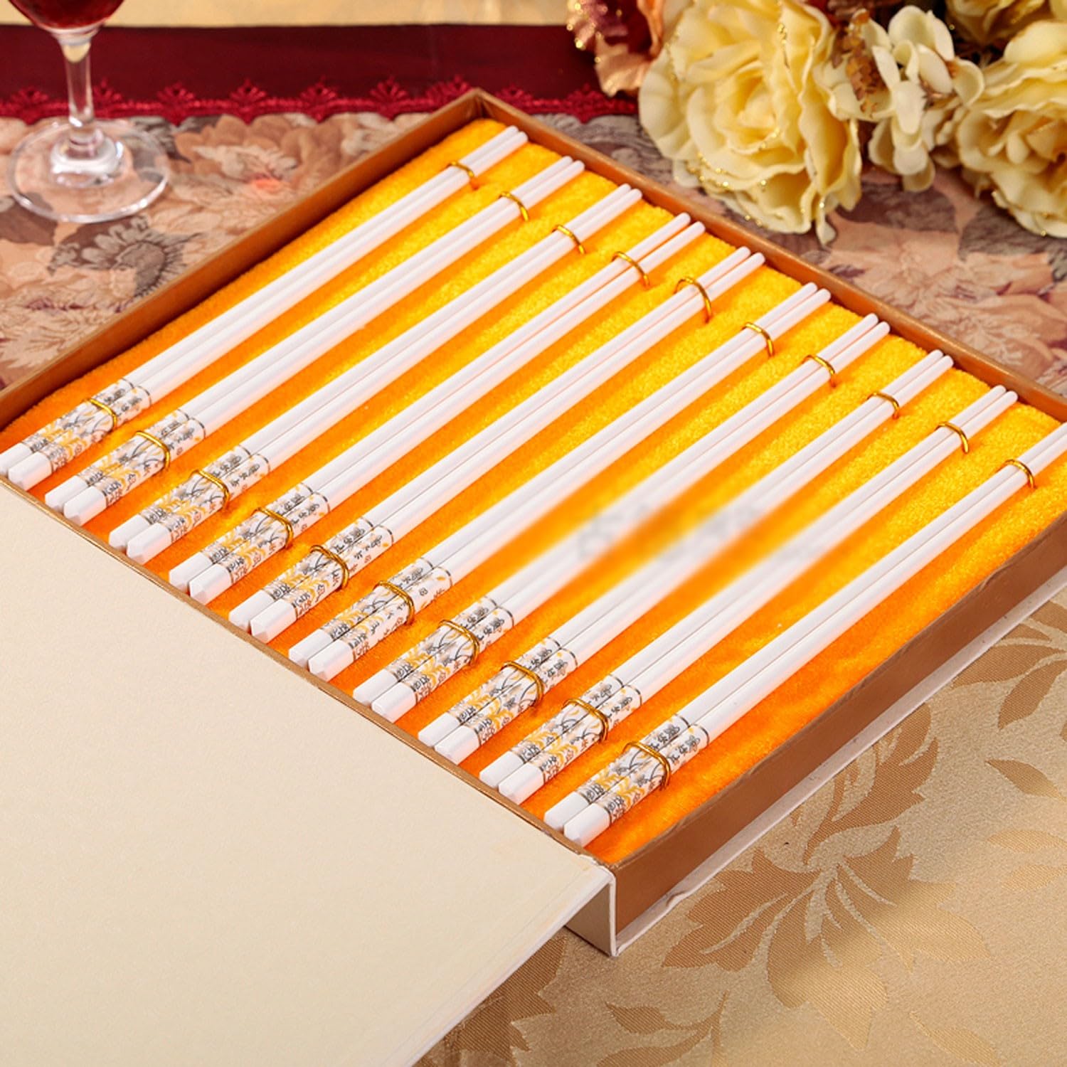 Baguettes réutilisables en métal, Lot de 10, Doubles Baguettes, Style européen, Haut de Gamme, en céramique, Rapides, Vaisselle，B