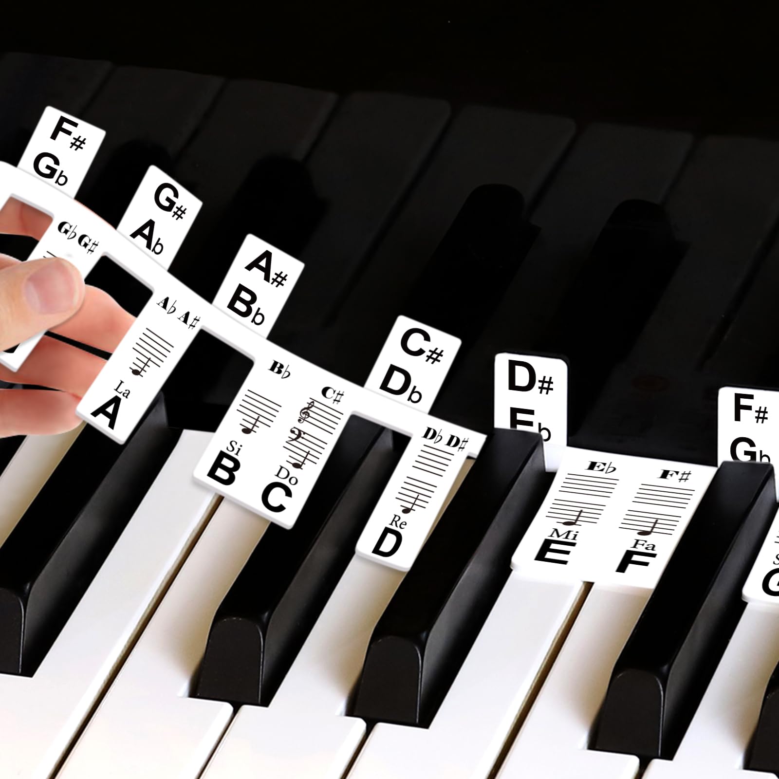 Amazon.com: Removeable Piano Stickers,Piano Key Stickers,Piano Keyboard ...