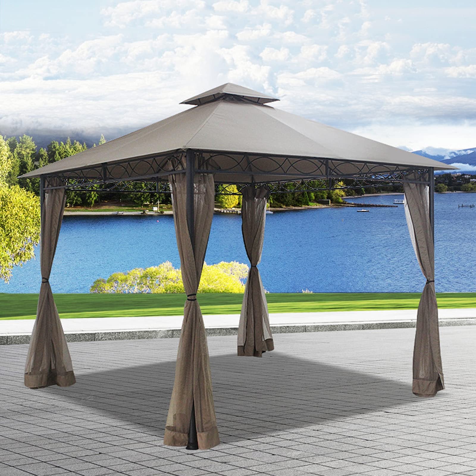 Buy 3X3 M Canopy Gazebo Outdoor Gazebo with Vented Soft Top and Steel
